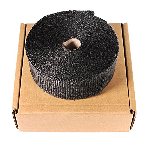 LIHAO Cinta Anticalorica Escape Aislante de Fibra con 6 Bridas(Negro)