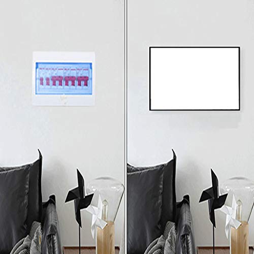 LITING Caja de distribución hidráulica Pintura Decorativa Flip Pintura Pinturas tridimensionales Cubierta de medidor eléctrico Cuadro de Pintura (Color : Black, Size : (60 * 50cm 50 * 40cm))