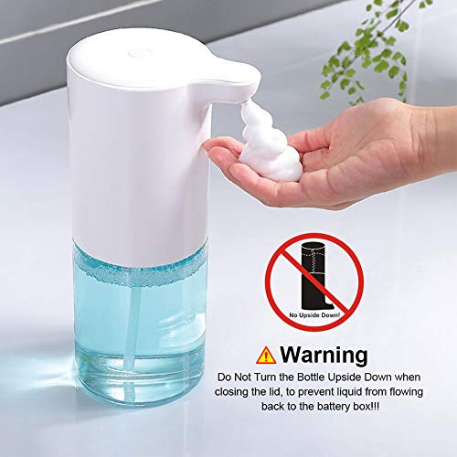 LIVEHITOP Dispensador Jabón Automático, Dispensador Jabón Espuma Impermeable con Sensor Movimiento Infrarrojo Inteligente, Dispensador Jabón Sin Contacto 320ML para Baño, Cocina, Hotel, Oficina