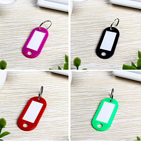 Llaveros de Colores Etiquetas con Llaveros Plástico Etiquetas Clave 10 Colores 50 Paquetes