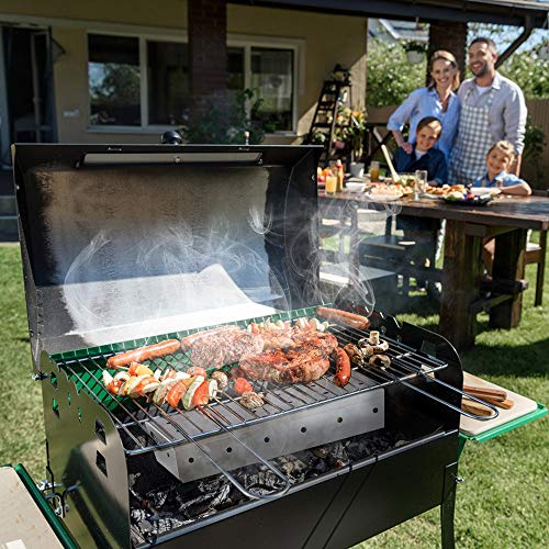 Locisne Caja de ahumador para Parrilla Barbacoa astillas Madera,Caja ahumador Acero Inoxidable,Accesorio para Barbacoa,Parrilla carbón a Gas,Deliciosa Carne a la Parrilla con Sabor a Barbacoa ahumada