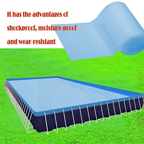 Lona Térmica Protectora Cobertor Piscina Cubierta Solar Piscina Isotérmica Azul Redondo Cubierta De Burbujas para Cobertor Piscina Hinchable/Cobertor Piscina Redondo Frame