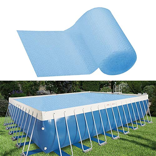 Lona Térmica Protectora Cobertor Piscina Cubierta Solar Piscina Isotérmica Azul Redondo Cubierta De Burbujas para Cobertor Piscina Hinchable/Cobertor Piscina Redondo Frame