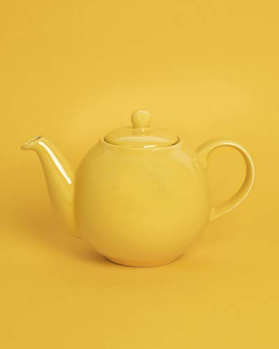 London Pottery Tetera con colador, Globe, cerámica, Amarillo, 2 Cup (500 ml)