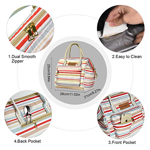 longzon 15L Bolsa Térmica Porta Alimentos Bolsa Térmica Comida Bolsas Isotermicas para Llevar Comida Almuerzo para adultos hombres para Trabajo Playa Viaje,multicolor