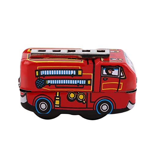 Losenlli Camión de bomberos de bomberos clásico retro Mecanismo de cuerda de cuerda hasta juguetes de hojalata Venta mundial