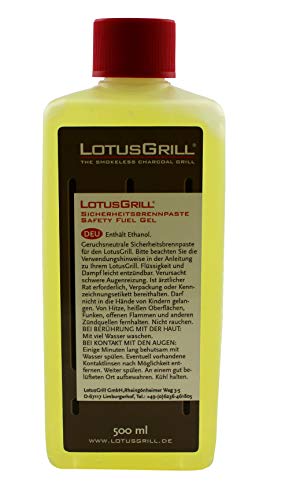 Lotus-Grill Pasta Combustible (500 ml) En el bajo tamaño de la Familia – Especialmente diseñado para la Barbacoa de carbón Vegetal sin Humo.