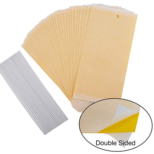 LUTER 30 Pack Trampas pegajosas Amarillas de Doble Cara para Insectos voladores como Hongos Mosquitos, áfidos voladores, Moscas Blancas, mineros de Hojas, Otros Insectos voladores