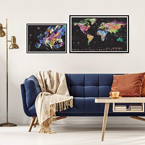 Mapa Mundi Rascar + Mapa Europa Rascar - con accesorios y tubo de regalo
