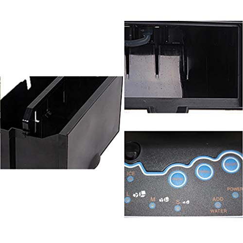 Máquina Comercial para fabricar Hielo con dispensador de Agua, máquina de fabricar Hielo eléctrica Diaria de 2 en 1 Productos 33 lbs con Cuchara para Hielo y Almacenamiento de Hielo de 2.6 LB