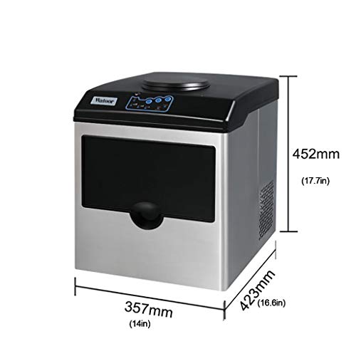 Máquina Comercial para fabricar Hielo con dispensador de Agua, máquina de fabricar Hielo eléctrica Diaria de 2 en 1 Productos 33 lbs con Cuchara para Hielo y Almacenamiento de Hielo de 2.6 LB