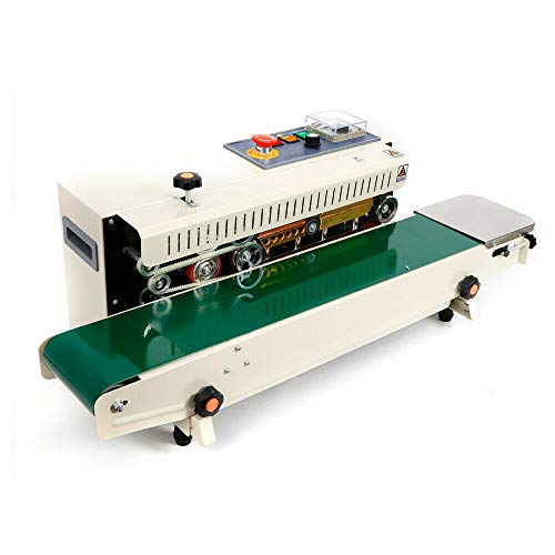Máquina de sellado continuo FR-770 automática de sellado horizontal de bolsas de plástico, máquina de sellado de cinta de sellado