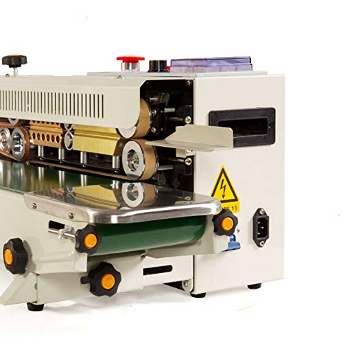 Máquina de sellado continuo FR-770 automática de sellado horizontal de bolsas de plástico, máquina de sellado de cinta de sellado