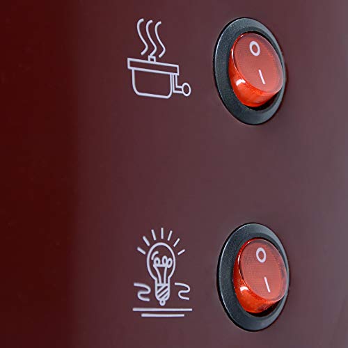 Máquina para Palomitas - con Olla Extraíble de Acero de Capacidad 50g y Cuchara Dosificadora, 330-360W, 200g/10min, 60L/h - Pop Corn Retro, Palomitero Vintage