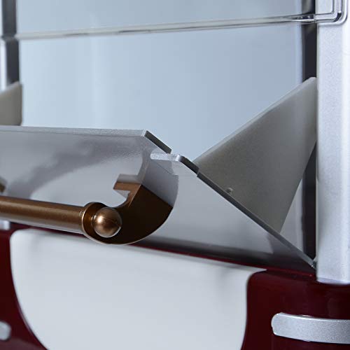 Máquina para Palomitas - con Olla Extraíble de Acero de Capacidad 50g y Cuchara Dosificadora, 330-360W, 200g/10min, 60L/h - Pop Corn Retro, Palomitero Vintage