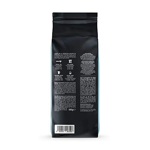 Marca Amazon - Happy Belly Café descafeinado de tueste natural en grano "Decaffeinato" (2 x 500g)