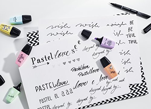 Marcador pastel STABILO BOSS mini - Edición Pastel Love - Estuche con 6 colores