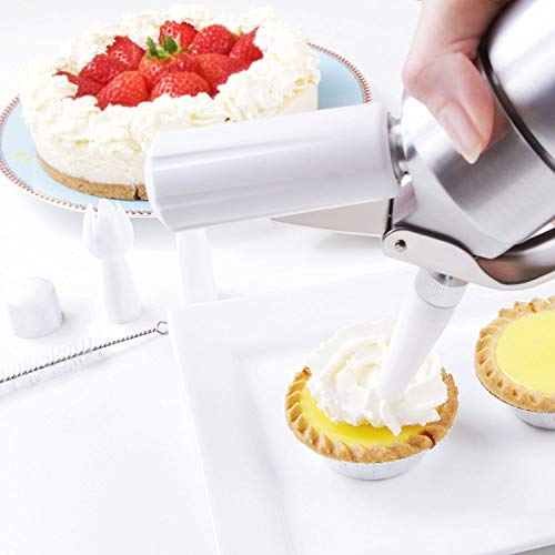 MasterPro Foodies dispensador de Nata montada, Plata, 9 x 32 cm, Aluminio, Plateado, 0 cm