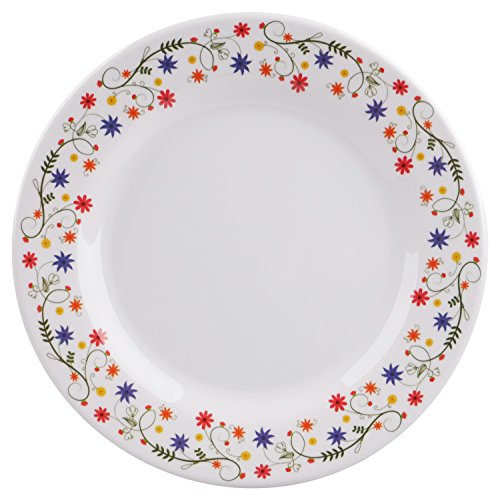(melamina, diseño del número de personas y 1 – 2 – 4 – 6 A Elegir.) Pizarra Vajilla Vajilla De Camping Exterior Jardín Cocina Vajilla camping picnic, Design Flower, Anzahl 1 Pers / 4-teilig