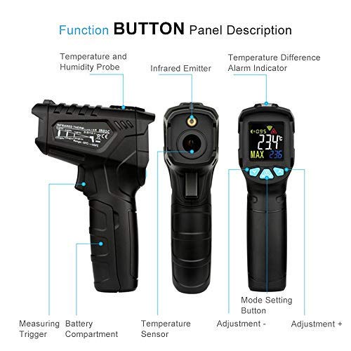MESTEK IR01A/IR01B/IR01C Pistola de Termómetro Infrarrojo Digital Sin Contacto(IR01A)