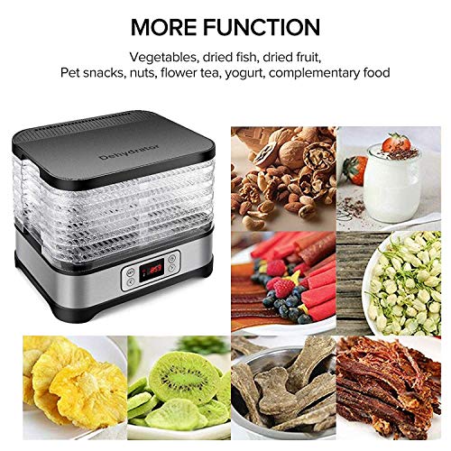 Meykey - Deshidratador de alimentos con regulador de temperatura, secador de verduras con temporizador, deshidratador, sin BPA (8 pisos/400 W)