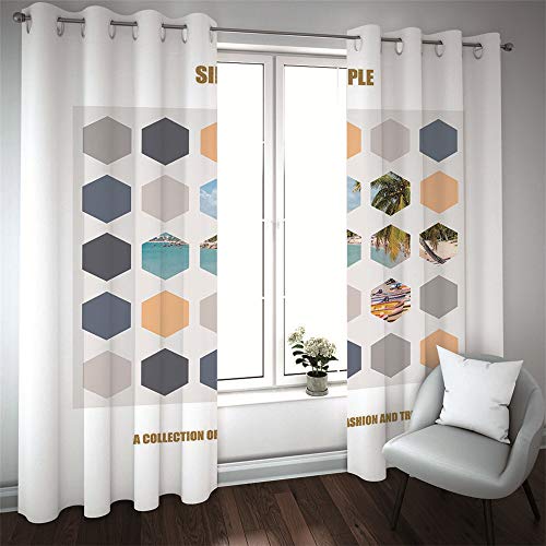 Michance Cortinas Simples De Estilo Europeo 2 Piezas Cortinas De Sombreado Efectivas Protegen La Privacidad Personal Cuatro Estaciones Universal Reutilizable