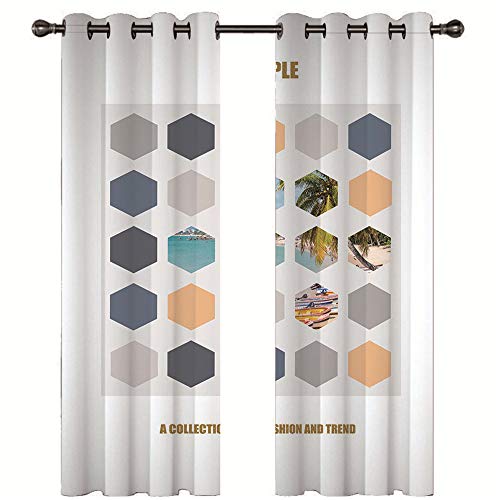 Michance Cortinas Simples De Estilo Europeo 2 Piezas Cortinas De Sombreado Efectivas Protegen La Privacidad Personal Cuatro Estaciones Universal Reutilizable
