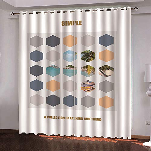 Michance Cortinas Simples De Estilo Europeo 2 Piezas Cortinas De Sombreado Efectivas Protegen La Privacidad Personal Cuatro Estaciones Universal Reutilizable