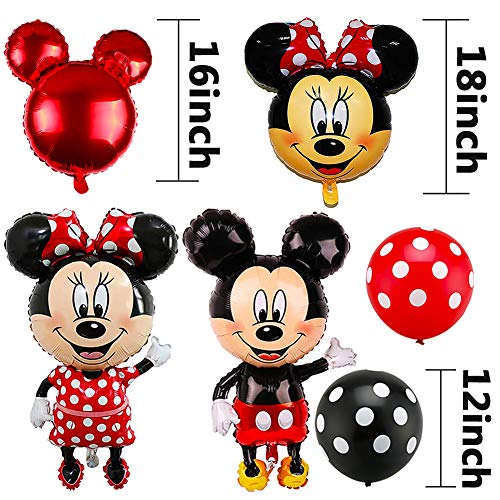 Mickey Mouse Themed Decoraciones de Fiesta, BESTZY Mickey Party Globos Artículos de Fiesta de Mickey y Minnie para Fiestas de Cumpleaños Decoraciones