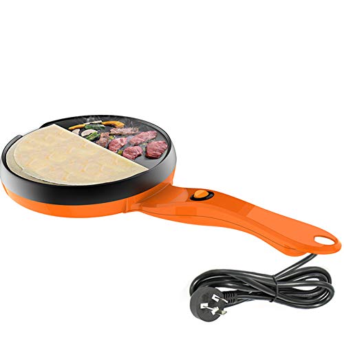Mini, Creperas Electricas, Utensilios De Cocina, Calefacción De Un Solo Lado, Bandeja Antiadherente, 600 Vatios, 7.8 Pulgadas,Orange