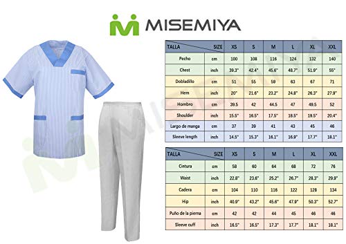 MISEMIYA - Casaca Y PANTALÓN Sanitarios Unisex Uniformes Sanitarios MÉDICOS - L, Conjuntos Sanitarios T817-4 Celetes