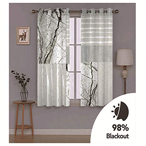 MMHJS Cortinas Opacas 3D Protegen Eficazmente La Privacidad Personal Adecuado para Cortinas En La Sala De Estar, Balcón, Jardín Cuatro Estaciones Universales 2 Piezas