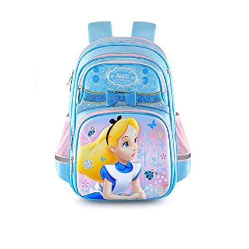 Mochila Infantil XYDBB Mochila para niños Alice Princess Elementary para niñas Offload Lightweight Red Backpack 42.5x31x18CM Sky Blue