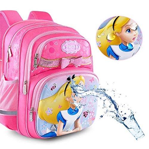 Mochila Infantil XYDBB Mochila para niños Alice Princess Elementary para niñas Offload Lightweight Red Backpack 42.5x31x18CM Sky Blue