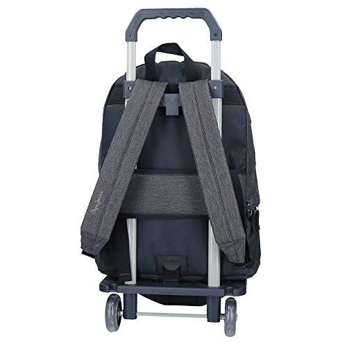 Mochila Pepe Jeans emi con Carro, Azul, 31x42x17.5 cm