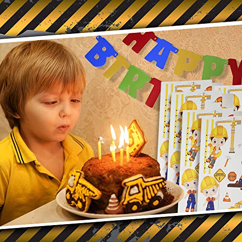 Moji Bags 25 Bolsas de Regalo de Construcción - Bolsas de Regalo de Papel Niños, Bolsas de Golosinas Ideales para Fiestas de Cumpleaños Eventos Escolares e Infantiles