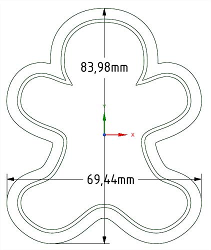 Molde Cortador de Galletas Hombre de Jengibre (Turquesa)