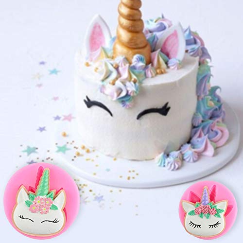 Molde de Silicona de Unicornio, BESTZY Molde de Chocolate Para Pasteles, Adecuado Para Cumpleaños y Fiestas Temáticas de Unicornio, Herramientas Manuales de Bricolaje (6 Piezas)