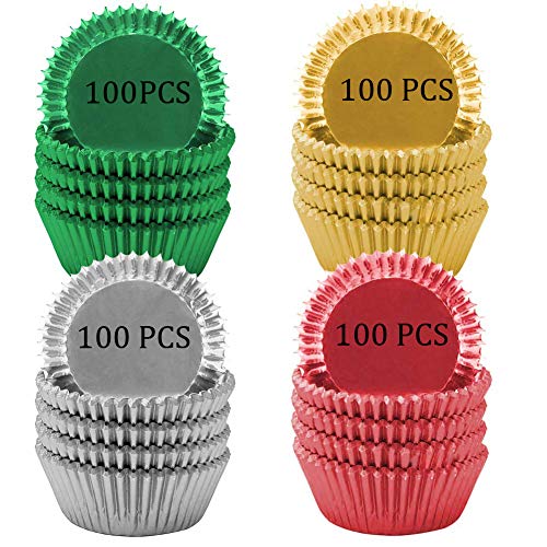 Molde Magdalenas - WENTS 400 Piezas Moldes de Horneado papel Muffin Cupcake Moldes para Tartas y Bizcochos, Moldes para Hornear Magdalenas