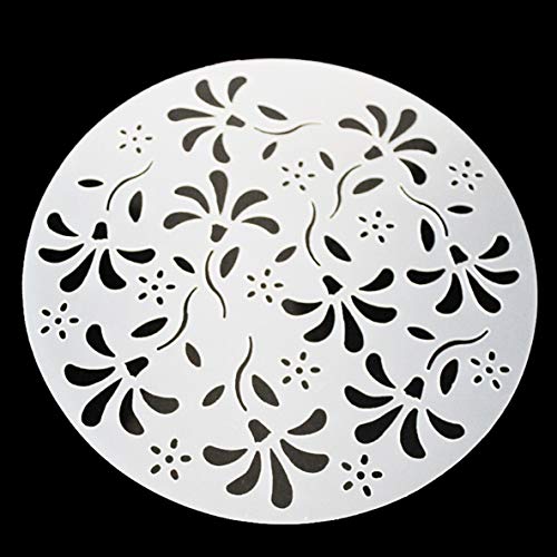 Moldes de PVC para plantillas para tartas, 4 piezas / juego, no tóxicos, de PVC para plantillas para tartas, molde de cocina, hornear, repostería, bodas, cumpleaños, molde para imprimir (transparente)