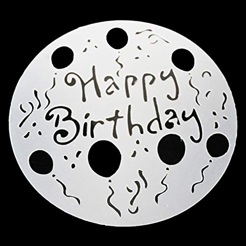Moldes de PVC para plantillas para tartas, 4 piezas / juego, no tóxicos, de PVC para plantillas para tartas, molde de cocina, hornear, repostería, bodas, cumpleaños, molde para imprimir (transparente)