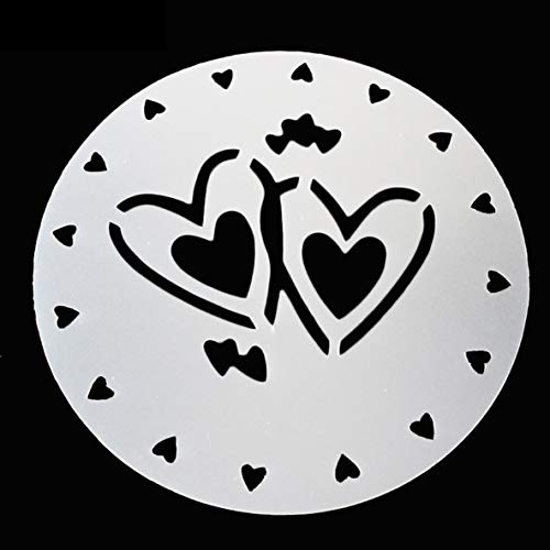 Moldes de PVC para plantillas para tartas, 4 piezas / juego, no tóxicos, de PVC para plantillas para tartas, molde de cocina, hornear, repostería, bodas, cumpleaños, molde para imprimir (transparente)