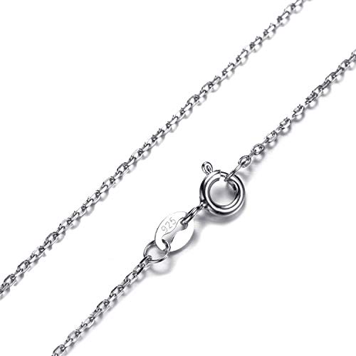 Morella collar de mujer con colgante letra C de 925 plata rodiada con piedras de circonita para damas 45cm color blanco