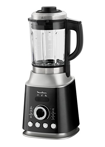 Moulinex Ultrablend Cook LM962B10 Batidoras de vaso de 1500 W de potencia y 6 programas automáticos, 6 cuchillaspantalla digital intuitiva, y vaso de Tritan ultra resistente y ligero