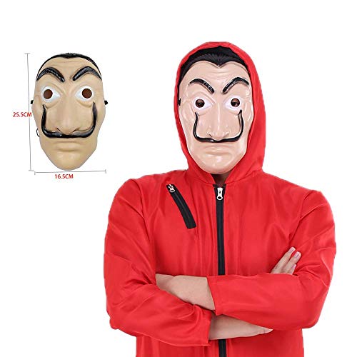 Much-Green Disfraz de La Casa de Papel con Máscara,Trajes con Capucha Mono de Adultos Niños,Disfraz de Carnaval Halloween(XXL)
