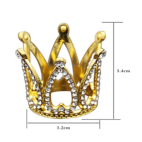 Mufee Hermosa Oro Niño Tiara Cumpleaños Torta Corona Bebé Niños Prom Headpiece Adornos Pelo Joyería Accesorios