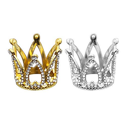 Mufee Hermosa Oro Niño Tiara Cumpleaños Torta Corona Bebé Niños Prom Headpiece Adornos Pelo Joyería Accesorios