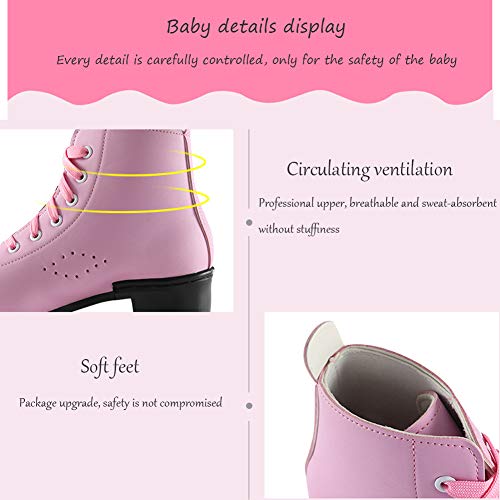 MXQHH Patines De Dos Hileras De Flash Patines, Apto para Adultos, Niños, Unisex, Lindo, La Satisfacción De Los Corazones De Las Niñas, Romántica, Ajustable, Rosa,PU Wheel,36
