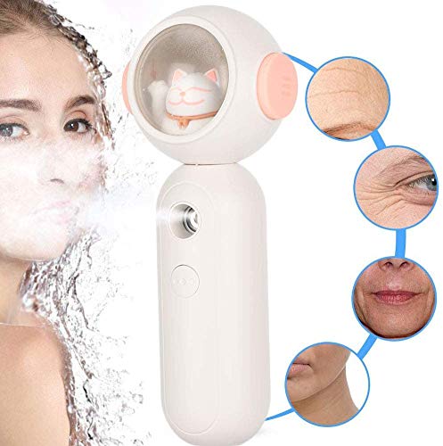Nano pulverización de agua, 30 ml de niebla facial, crema hidratante fría portátil USB aerosol hidratante facial (blanco),blanco