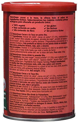 NaturGreen Preparado vegetal con cacao ecológico - 250 gr.